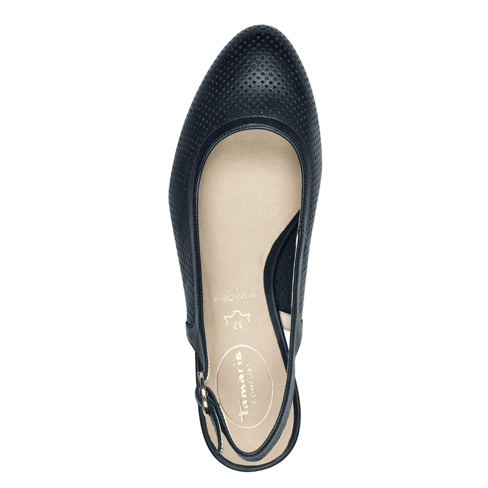 Pantofi Piele Naturala Mewe Navy - Tamaris Comfort