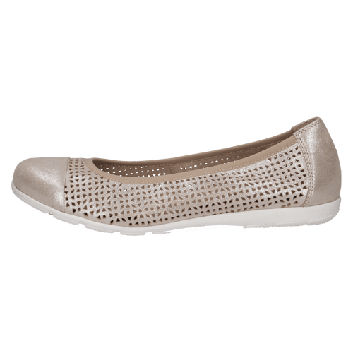 Pantofi Piele Naturala Vivien TAUPE METALLIC - Caprice