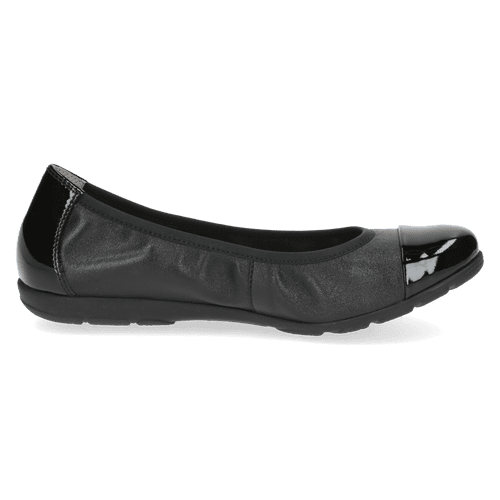 Pantofi Piele Naturala Vivien BLACK Comb - Caprice