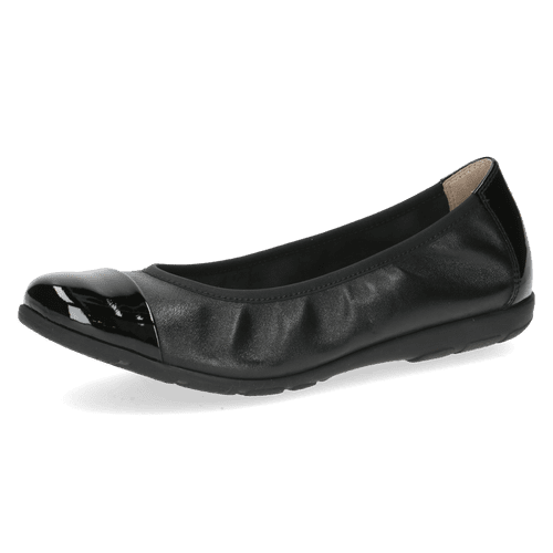 Pantofi Piele Naturala Vivien BLACK Comb - Caprice