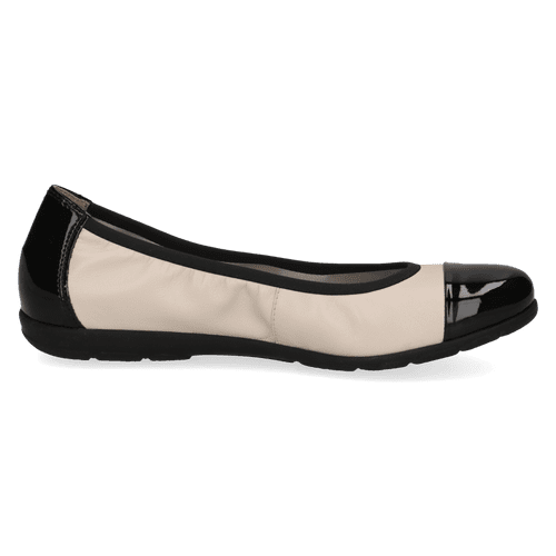 Pantofi Piele Naturala Vivien CREAM/BLACK - Caprice