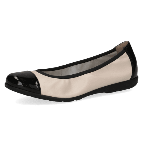 Pantofi Piele Naturala Vivien CREAM/BLACK - Caprice