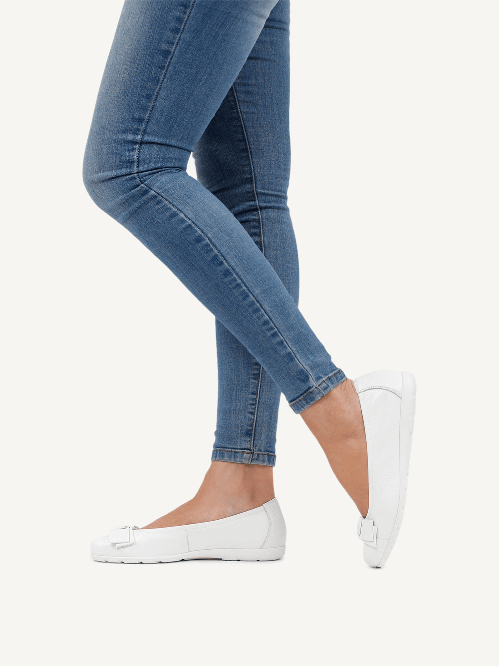 Pantofi Piele Naturala Vivien WHITE DEER - Caprice