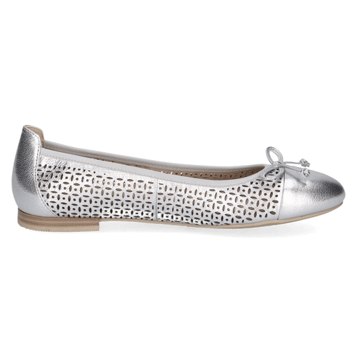 Pantofi Piele Naturala Kendra SILVER METAL - Caprice