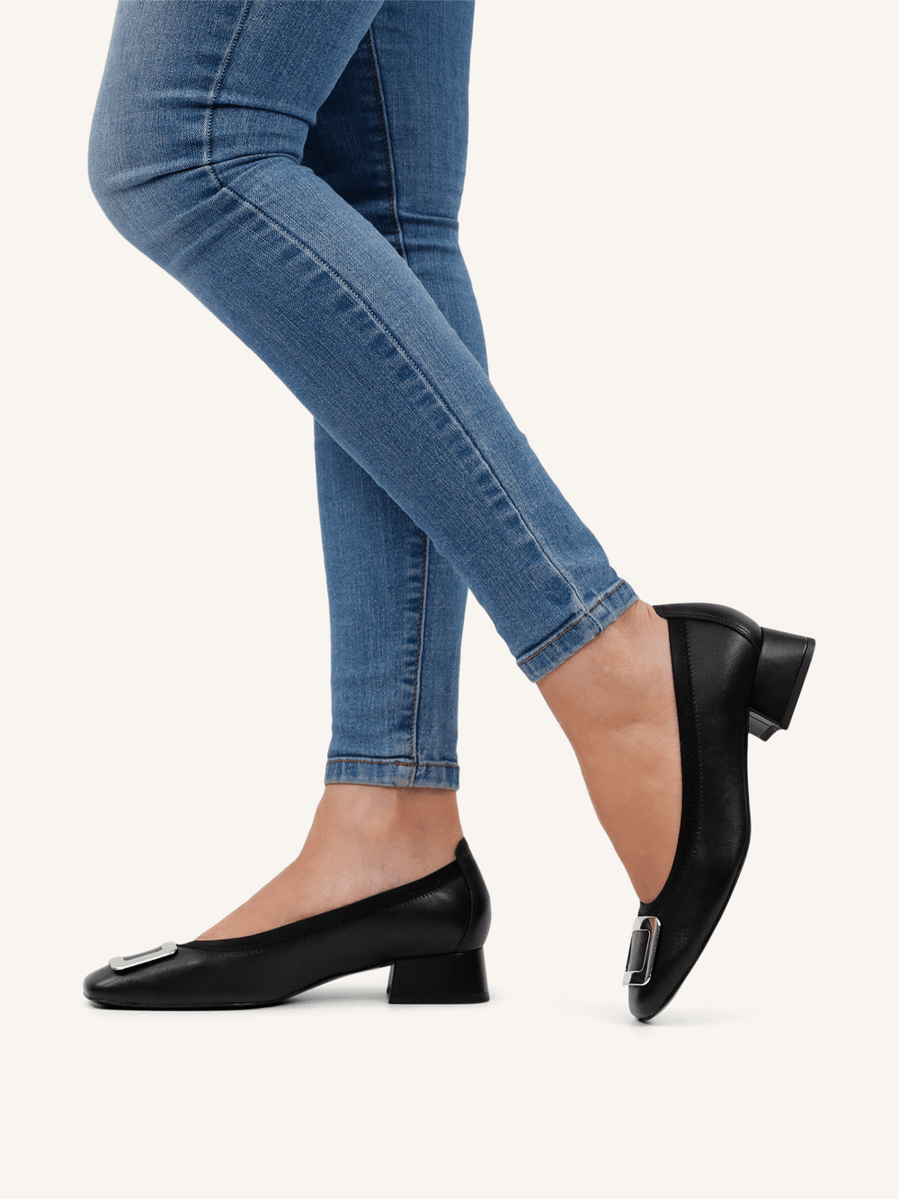 Pantofi Piele Naturala Evita BLACK NAppa - Caprice