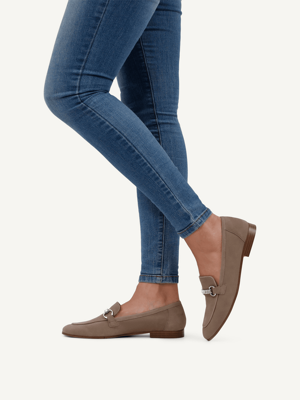 Pantofi Piele Naturala Evia Acc MUD SUEDE - Caprice