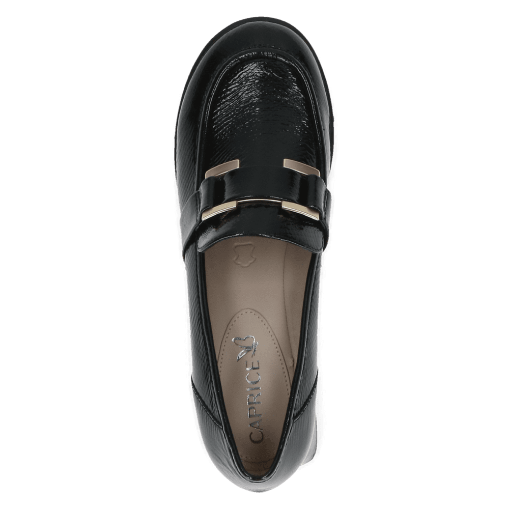 Pantofi Piele Naturala Dolce Black Snake - Caprice