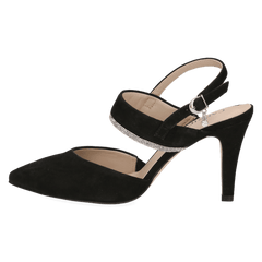 Pantofi Piele Naturala Effie Black Suede- Caprice