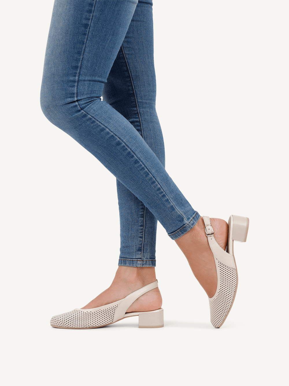 Pantofi Piele Naturala Mojo D CREAM NAPPA - Caprice