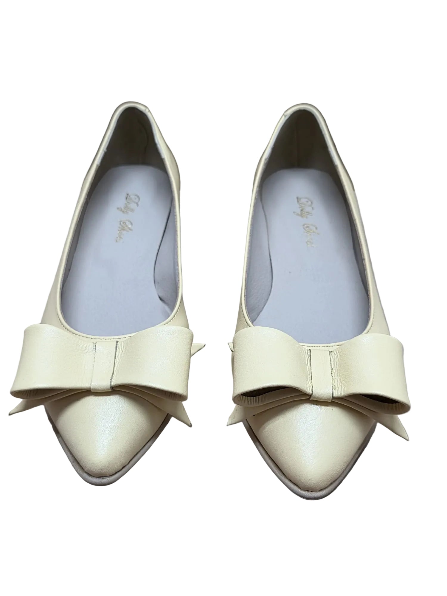 Balerini Piele Naturala 249 Galben Funda - Dolly Shoes