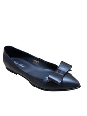 Balerini Piele Naturala 249 Negru Funda - Dolly Shoes