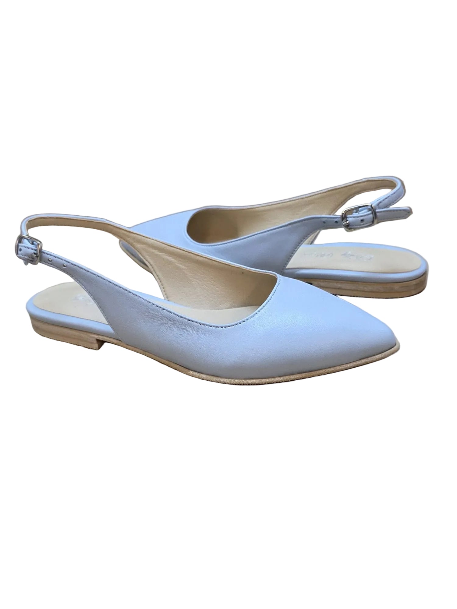 Balerini Piele Naturala PS64 Box Ice Bleu - Dolly Shoes