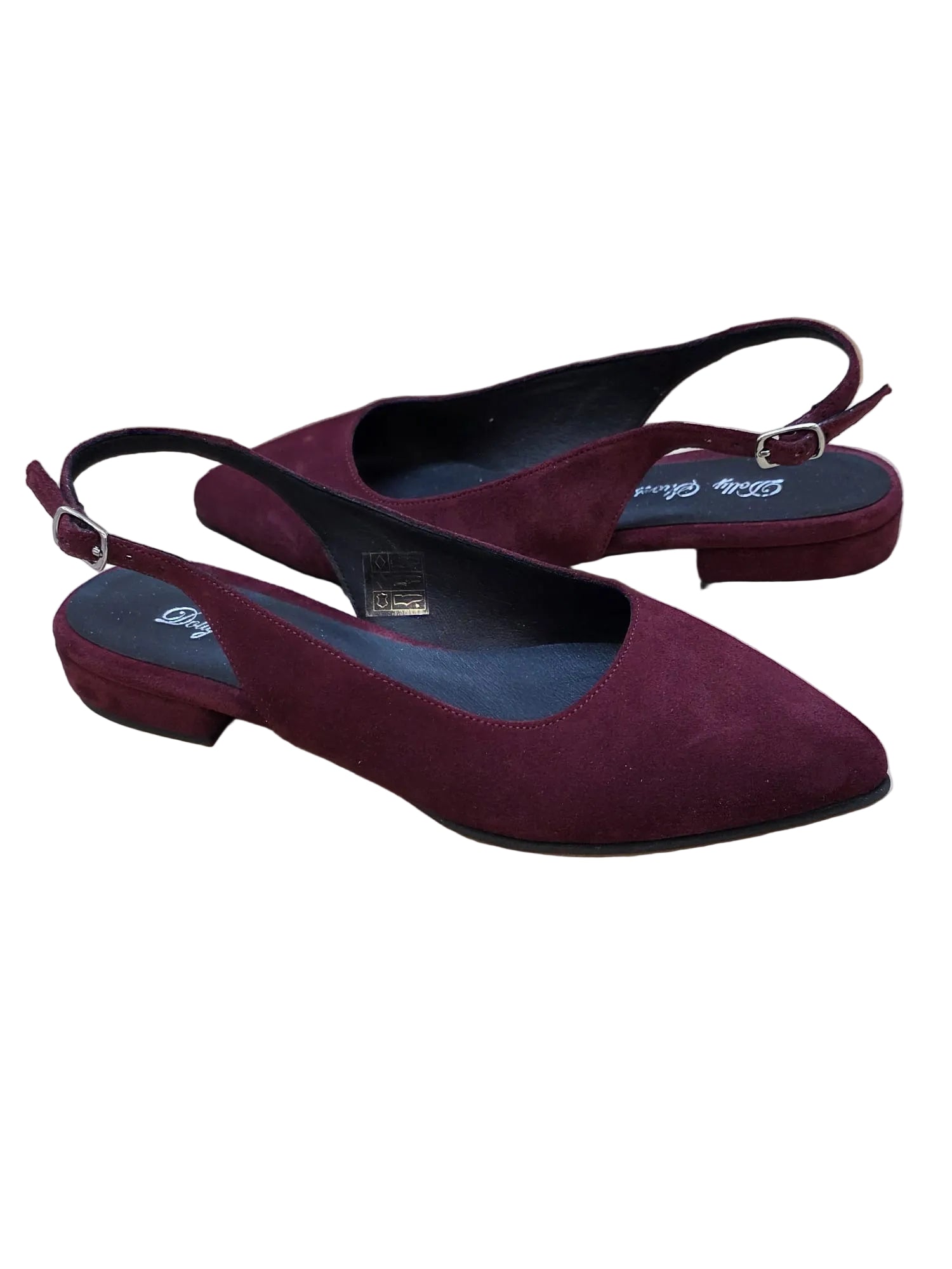 Balerini Piele Naturala PS64 Merlot Suede - Dolly shoes