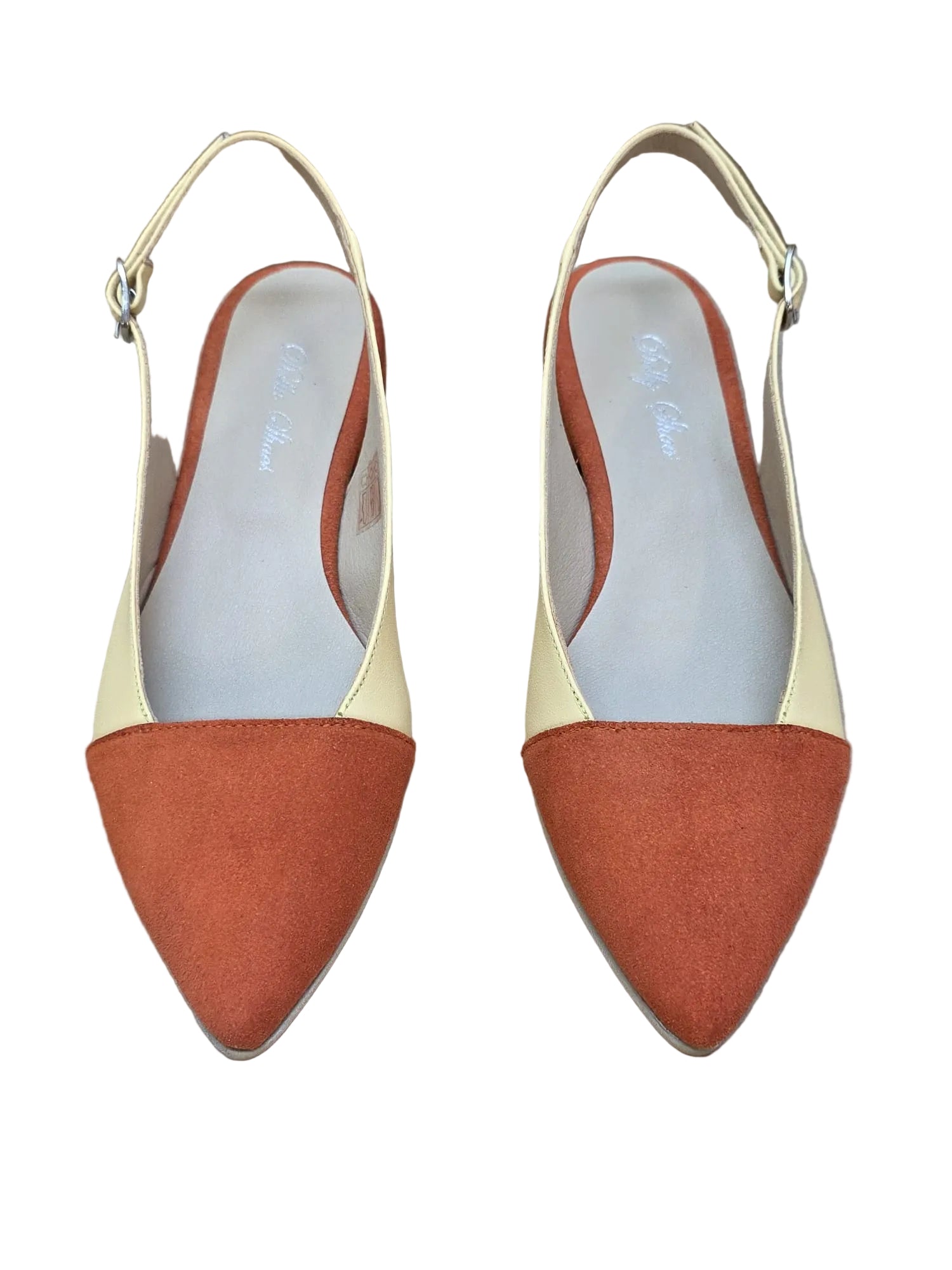 Balerini Piele Naturala Dolly PS84 Box galben-velur orange