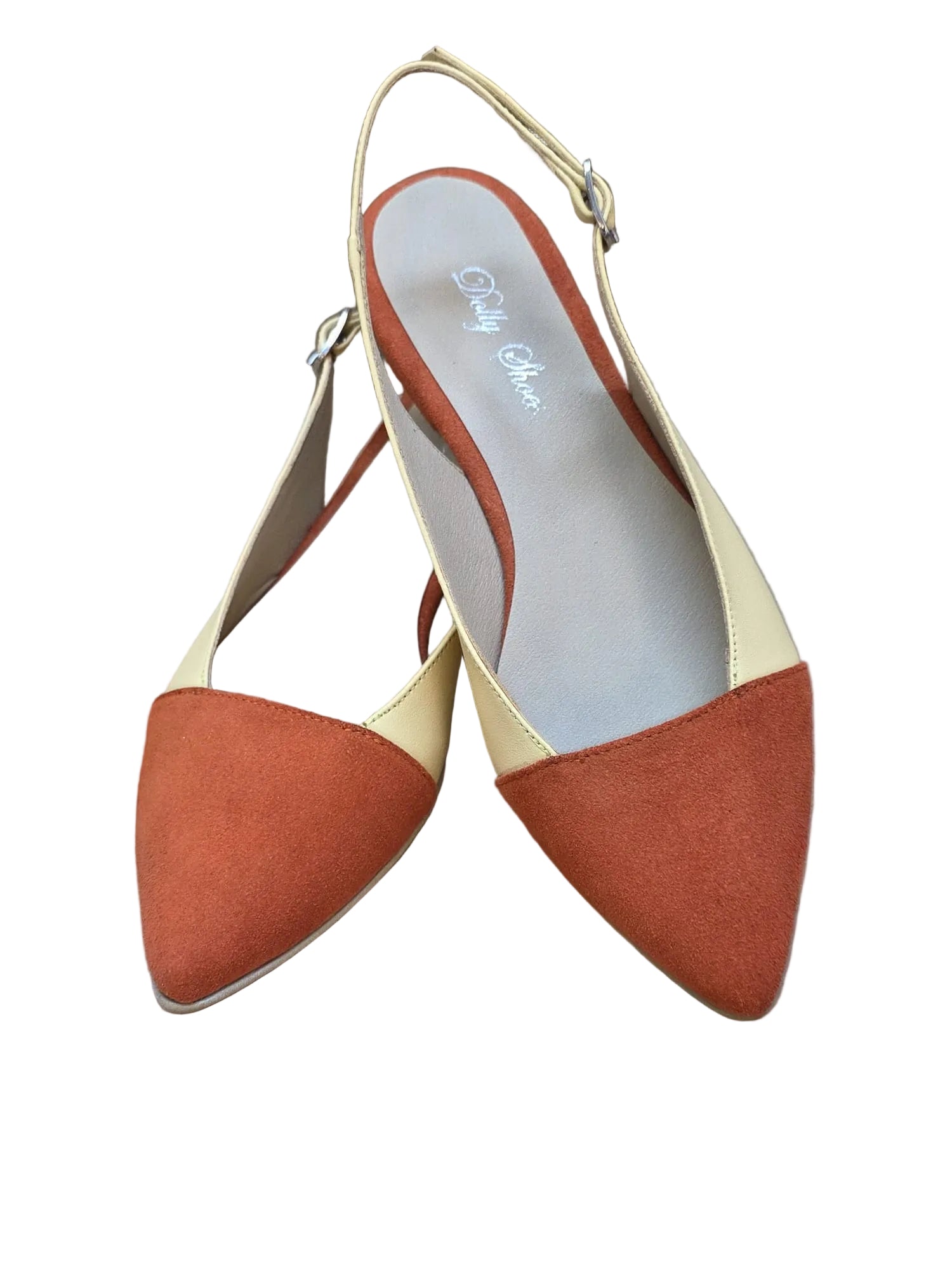 Balerini Piele Naturala Dolly PS84 Box galben-velur orange