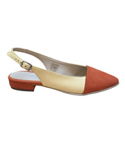 Balerini Piele Naturala Dolly PS84 box galben- velur orange