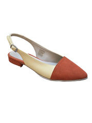 Balerini Piele Naturala Dolly PS84 box galben- velur orange