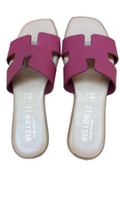 Papuci Piele Naturala Lux Vibe Fuxia Bellini