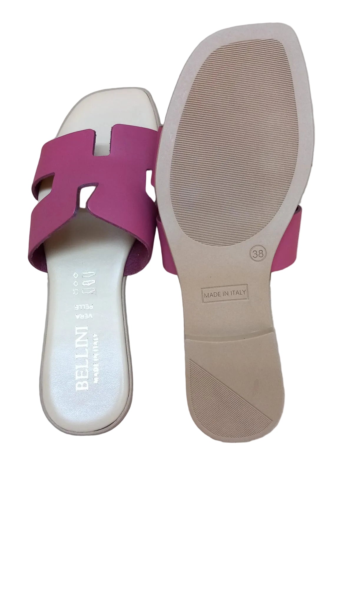 Papuci Piele Naturala Lux Vibe Fuxia Bellini