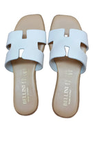 Papuci Piele Naturala Lux Vibe Alb Bellini