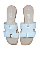 Papuci Piele Naturala Lux Vibe Alb Bellini