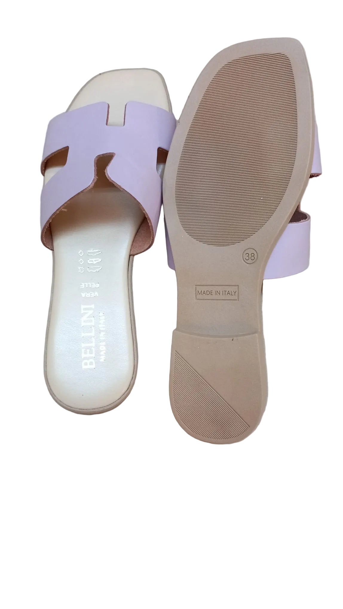 Papuci Piele Naturala Lux Vibe Lila Bellini