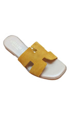 Papuci Piele Naturala Lux Crosta Gold Bellini