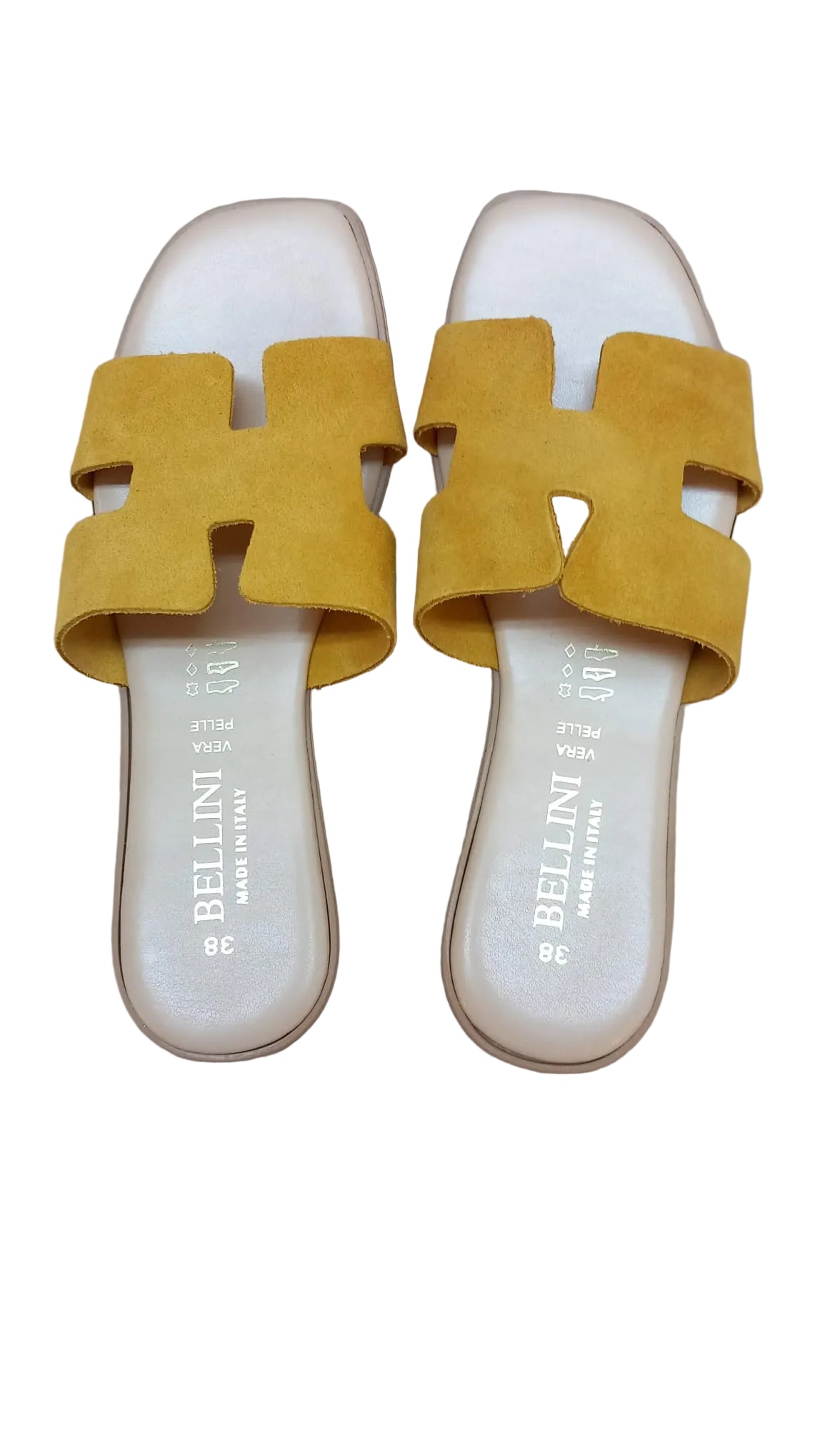 Papuci Piele Naturala Lux Crosta Gold Bellini
