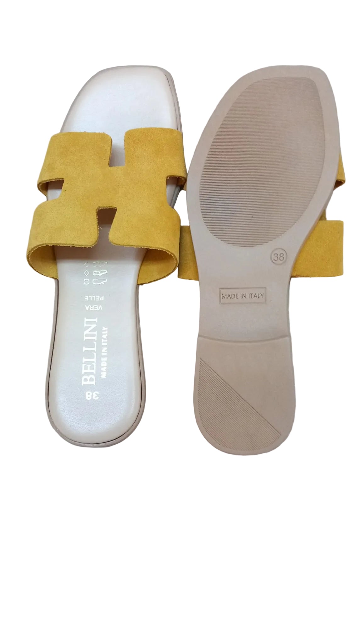 Papuci Piele Naturala Lux Crosta Gold Bellini