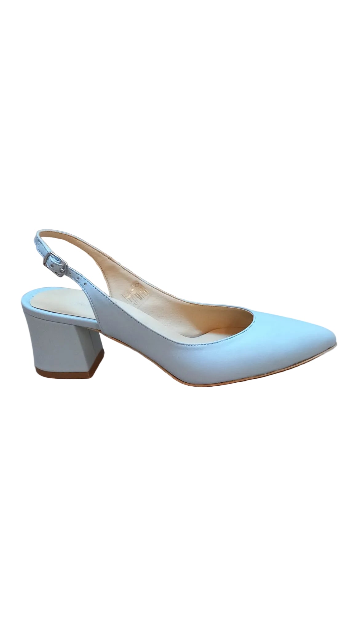 Pantofi Piele Naturala Alma Ice Bleu Dolly Shoes