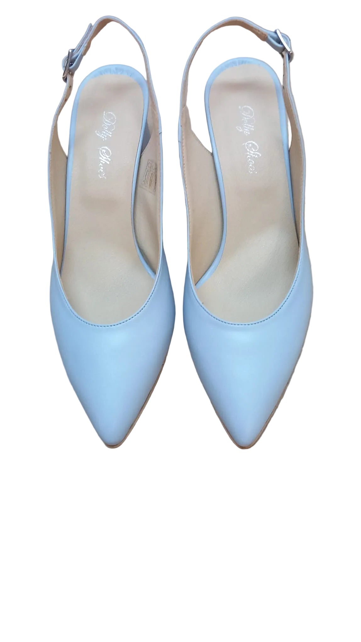 Pantofi Piele Naturala Alma Ice Bleu Dolly Shoes