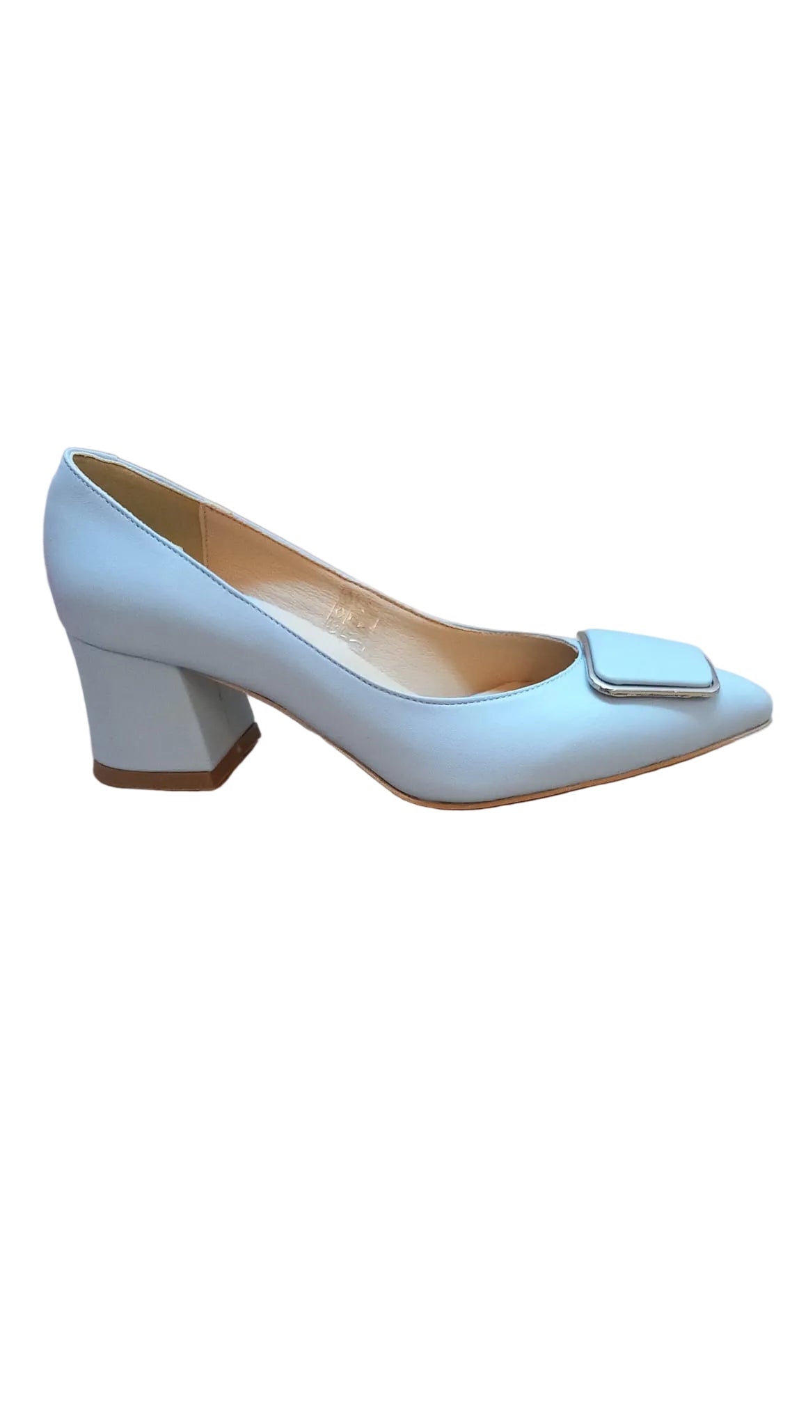 Pantofi Piele Naturala Nicol Ice Bleu - Dolly Shoes