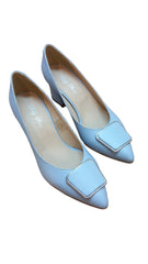 Pantofi Piele Naturala Nicol Ice Bleu - Dolly Shoes