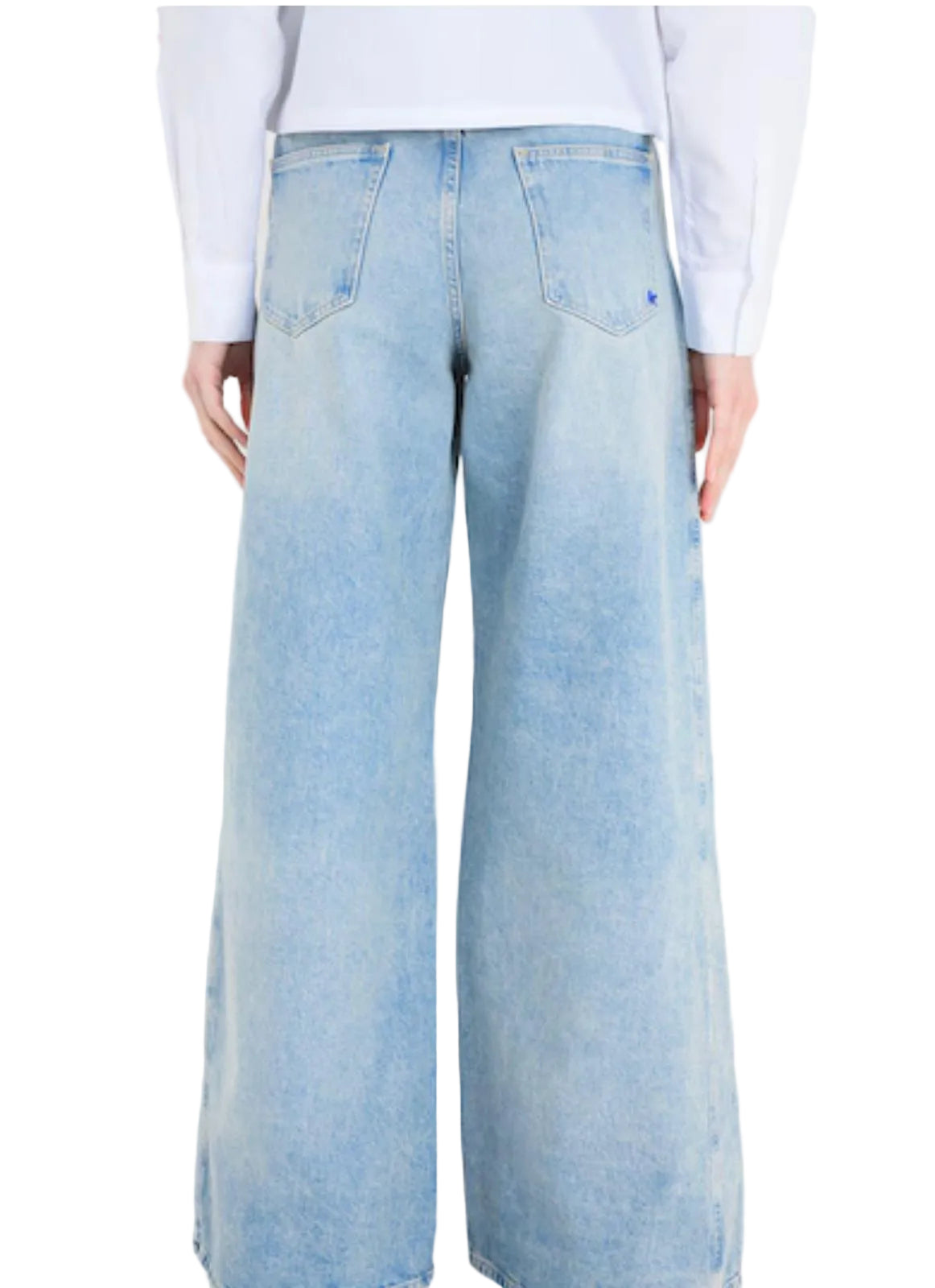 Blugi Wide Leg Panel Denim Karl Lagerfeld