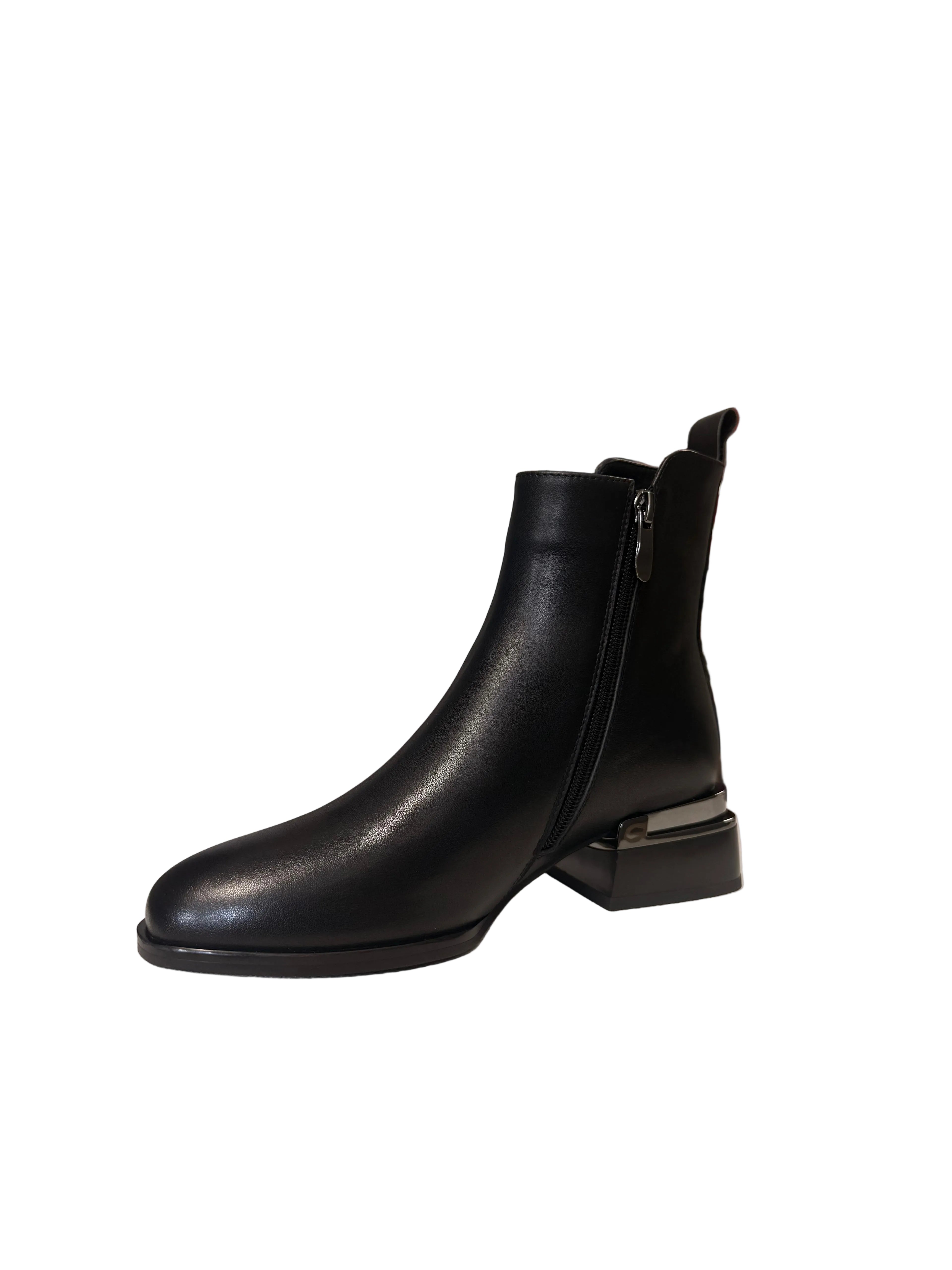 Ghete Piele Naturala P111-654 Black - Betina Scarpe
