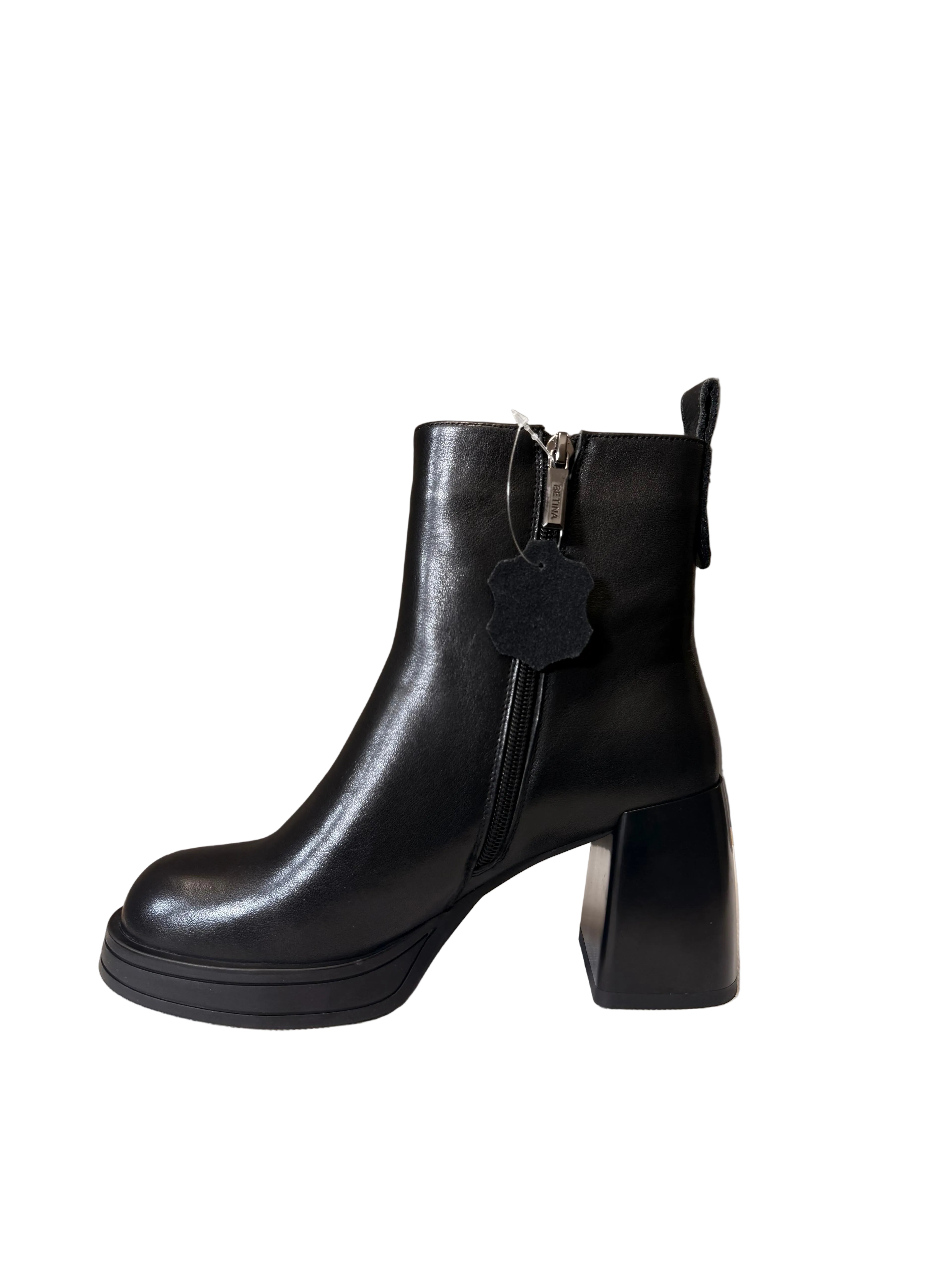 Ghete Piele Naturala Y856-5.5 A789 Black - Betina Scarpe