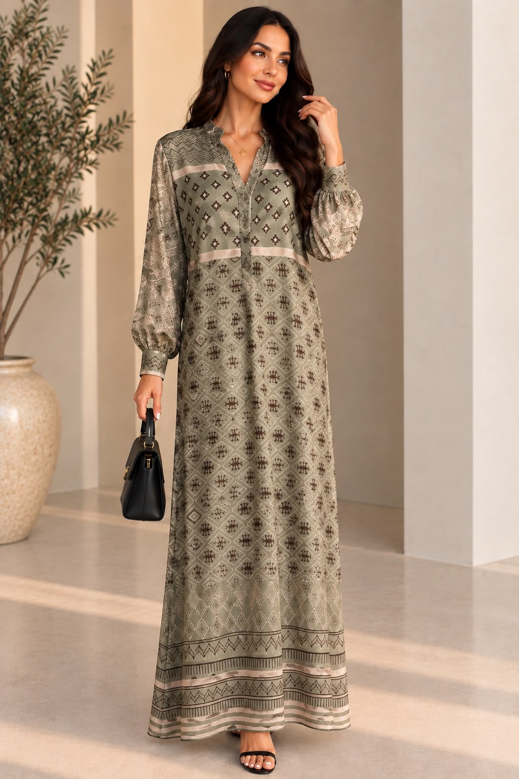 Rochie Lunga Wu Side 26261 Imprimeu
