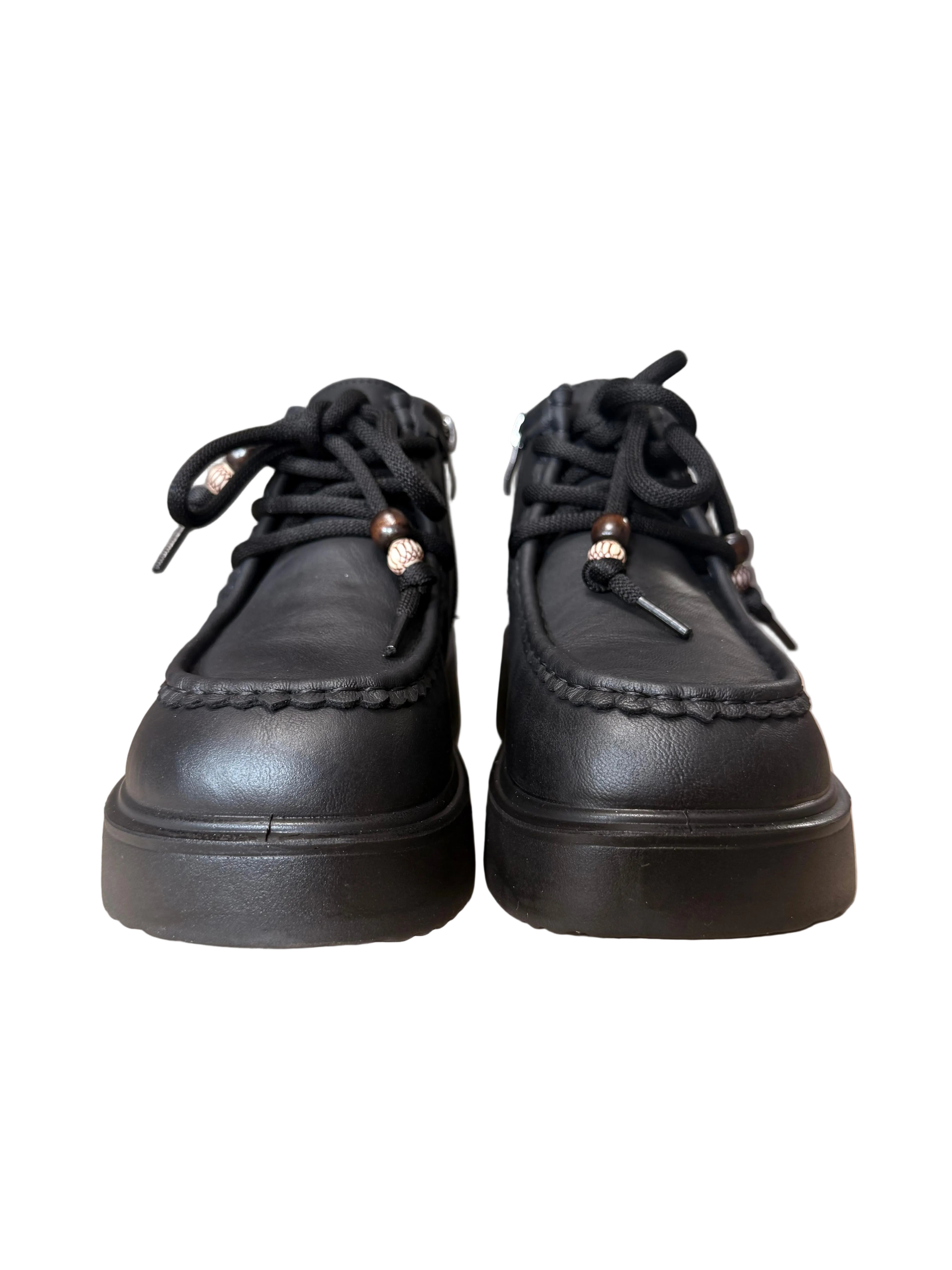 Ghete Piele Naturala Styleno ET58786 Black Oskon