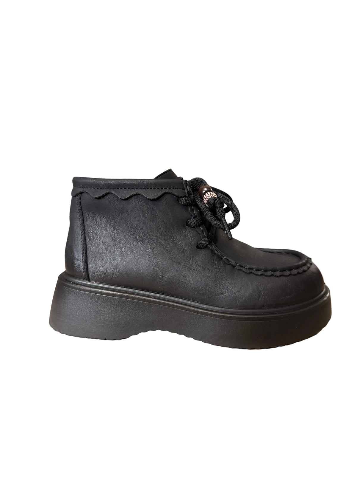 Ghete Piele Naturala Styleno ET58786 Black Oskon