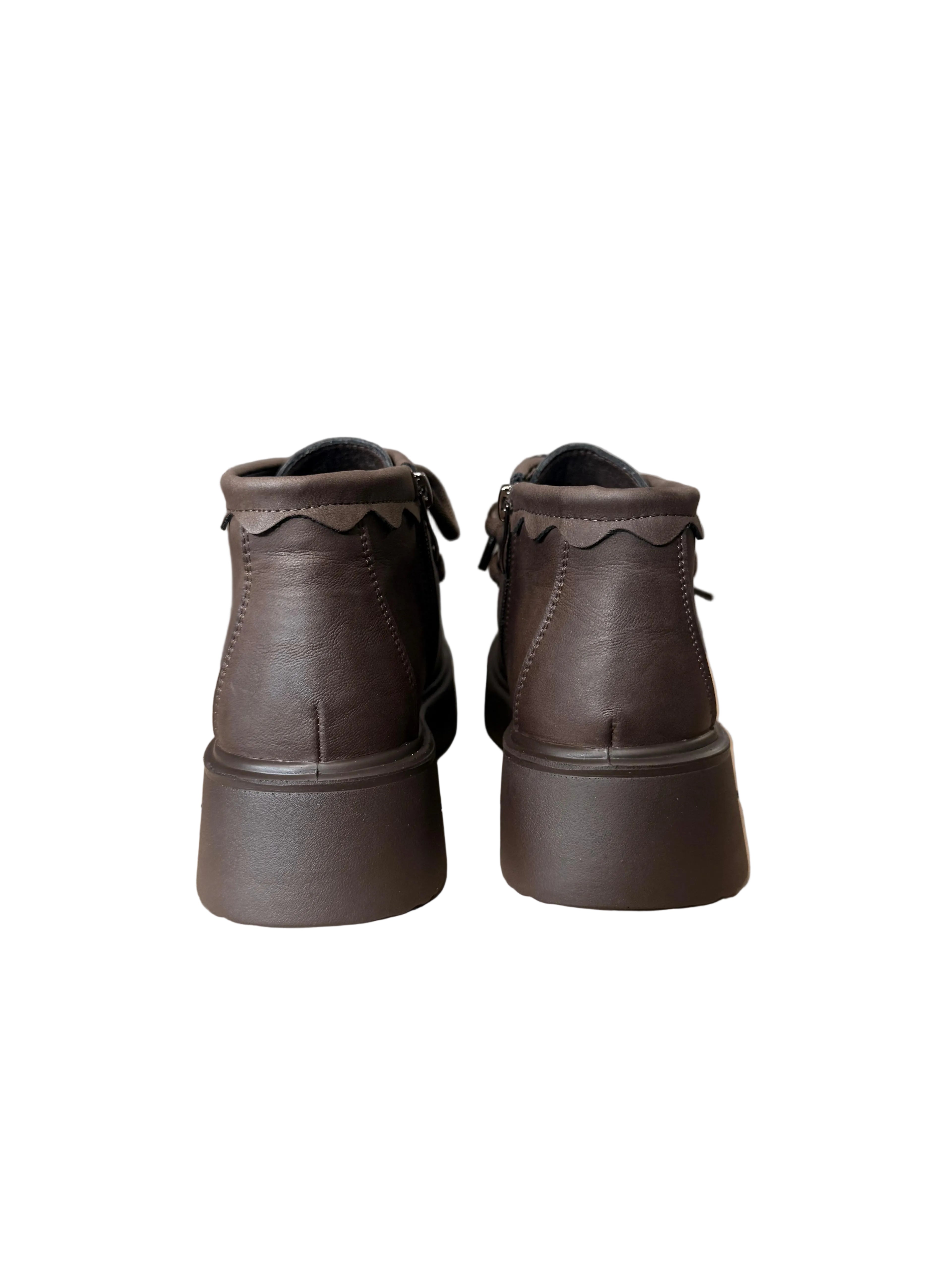 Ghete Piele Naturala Styleno ET58786 Brown Oskon
