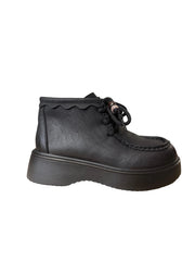 Ghete Piele Naturala Styleno ET58786 Black Oskon