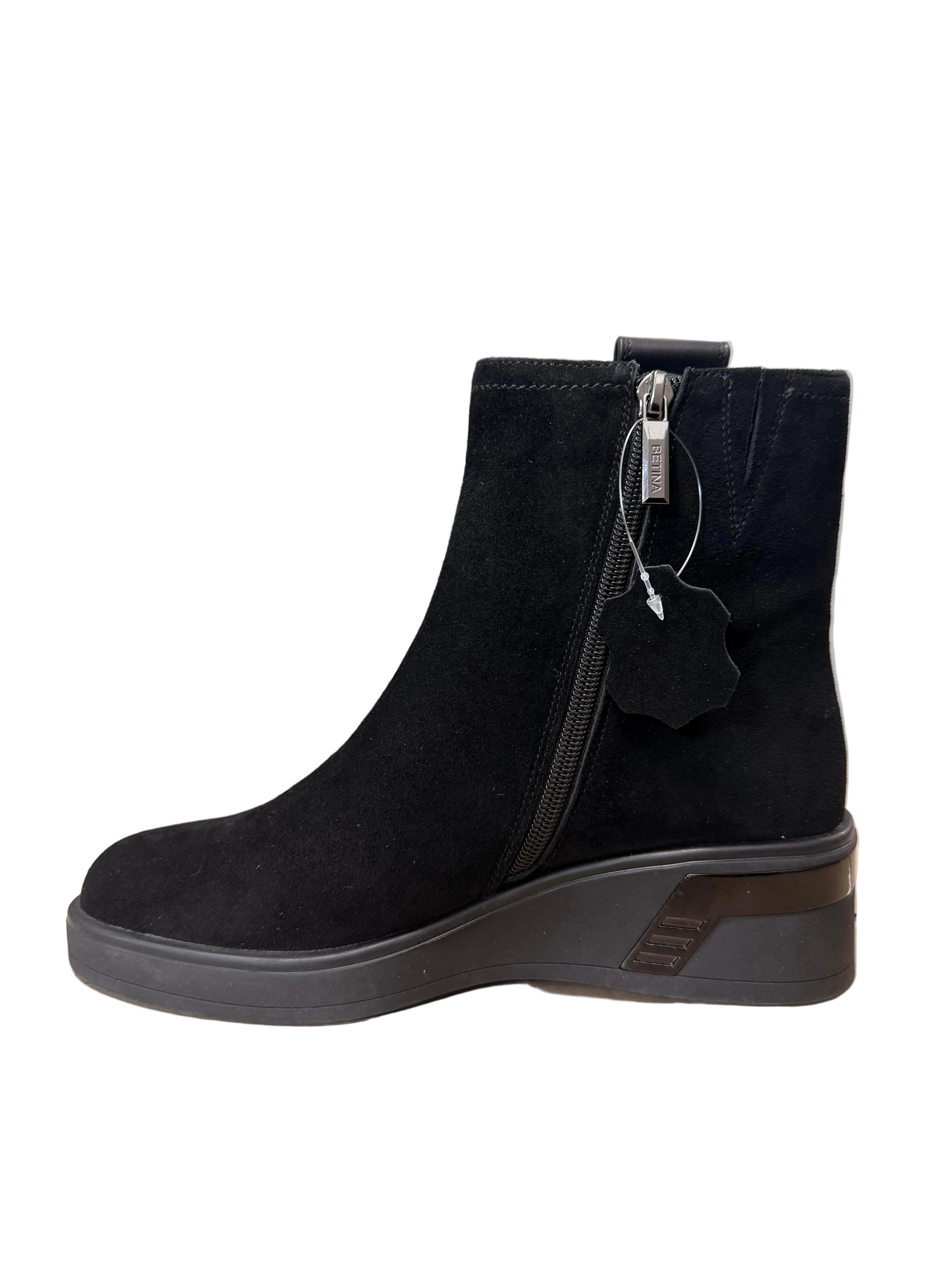 Ghete Piele Naturala M247-S2888-1 Black - Betina Scarpe