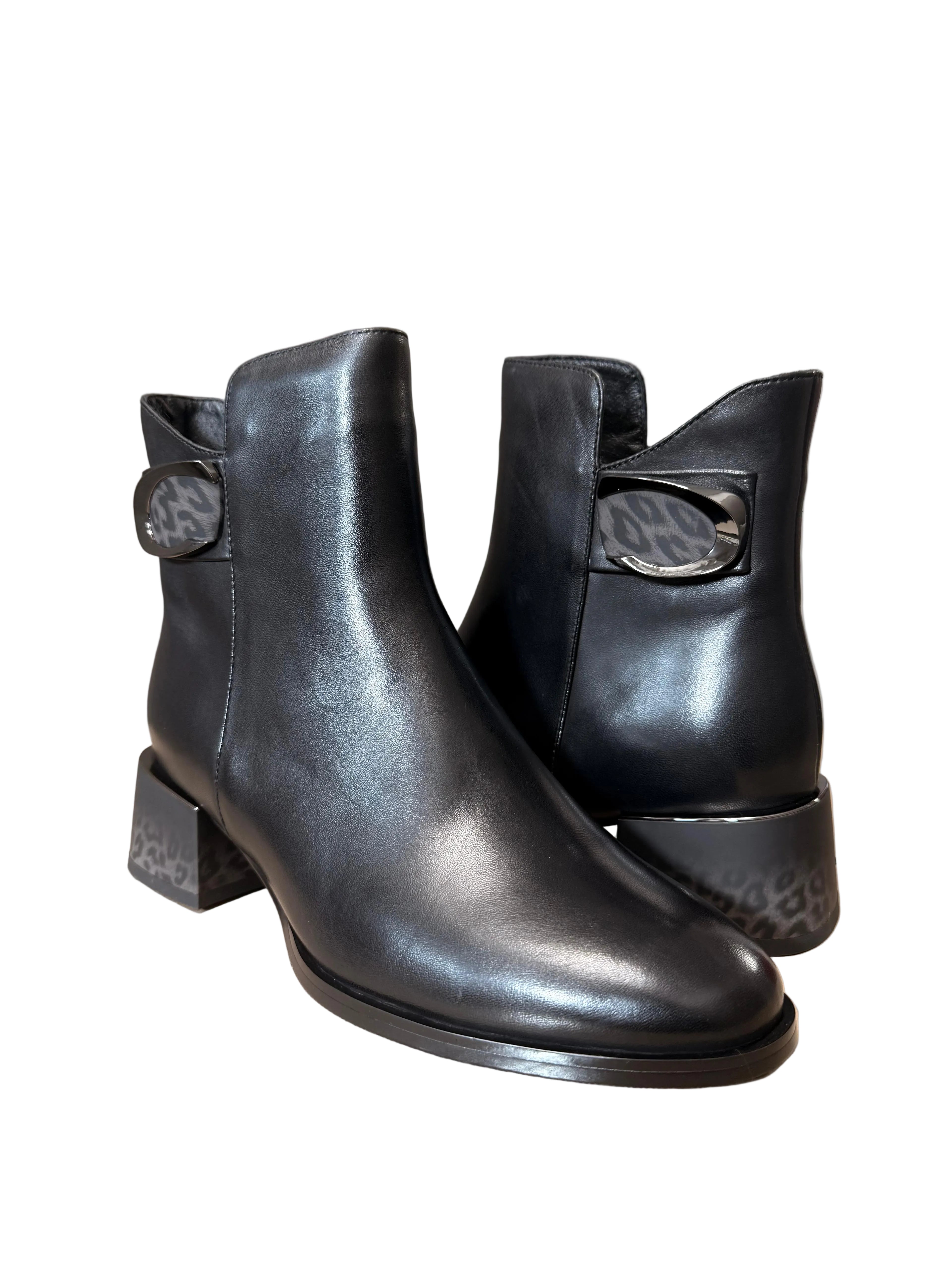 Ghete Piele Naturala J5.5-1FA2172 Black - Betina Scarpe