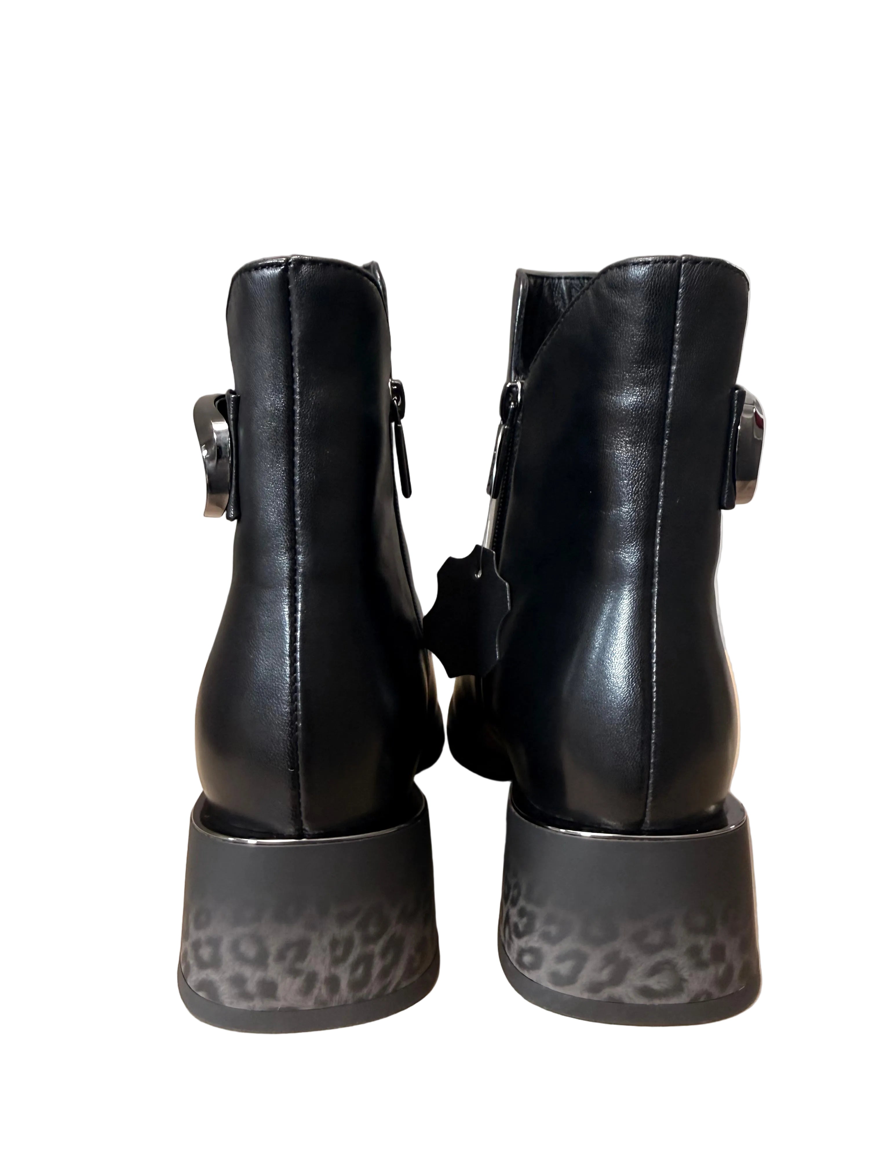 Ghete Piele Naturala J5.5-1FA2172 Black - Betina Scarpe