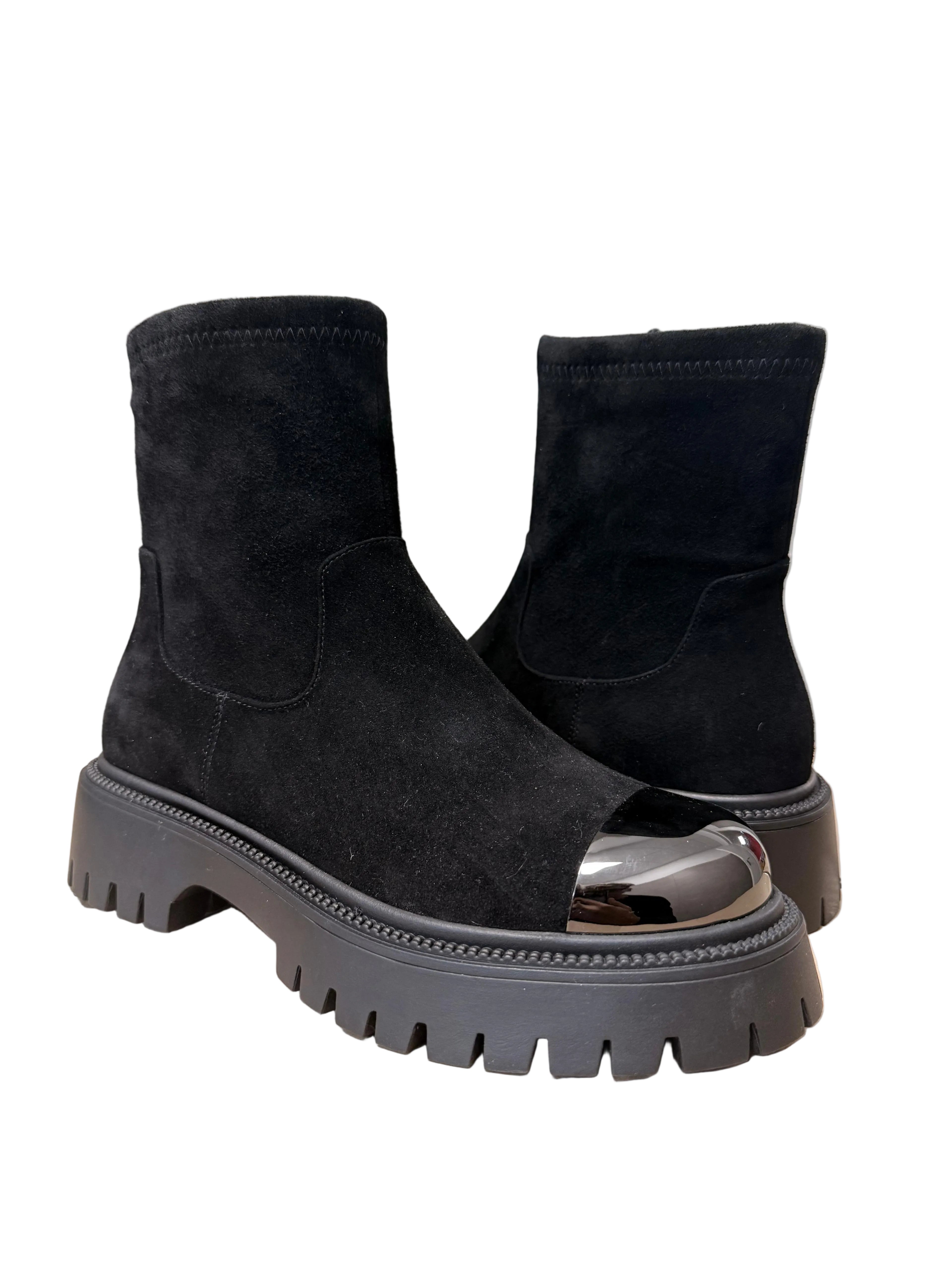 Ghete Piele Naturala H05-7H456 Black - Betina Scarpe
