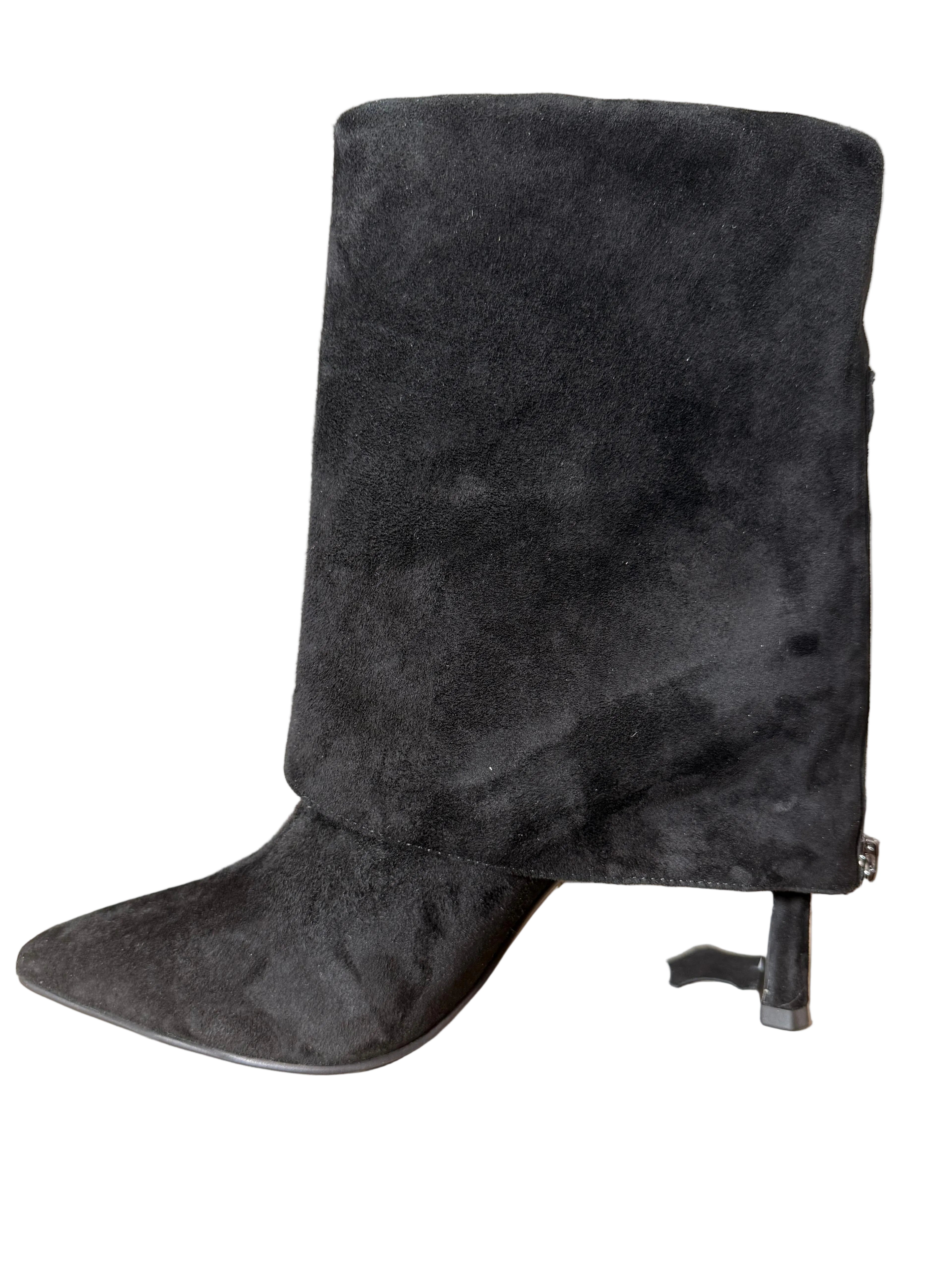 Ghete Piele Naturala M1887-L4358R-1 Black - Betina Scarpe