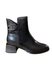 Ghete Piele Naturala J5.5-1FA2172 Black - Betina Scarpe