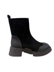 Ghete Piele Naturala P1444-L4201-2 Black - Betina Scarpe