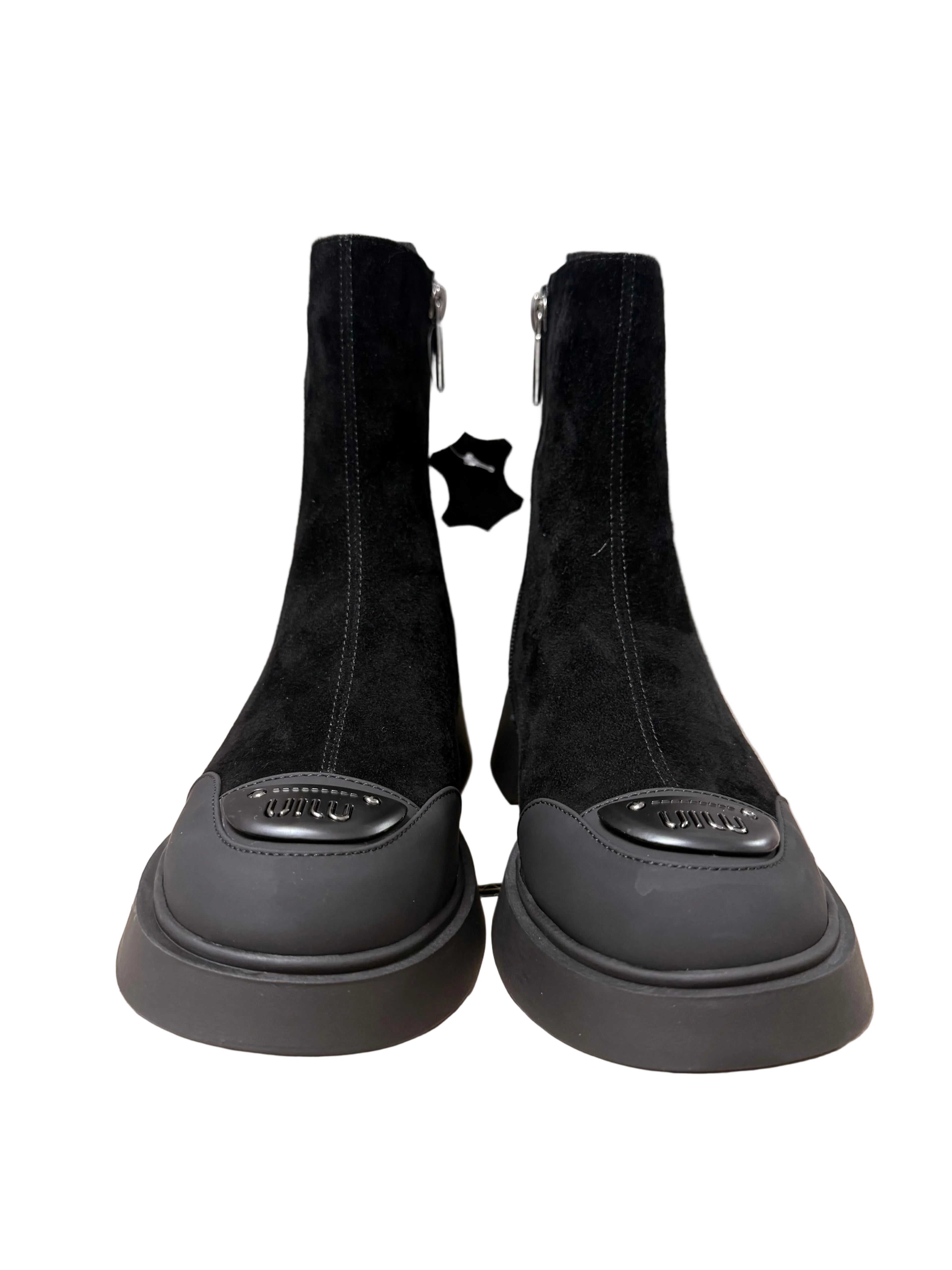 Ghete Piele Naturala P1444-L4201-2 Black - Betina Scarpe