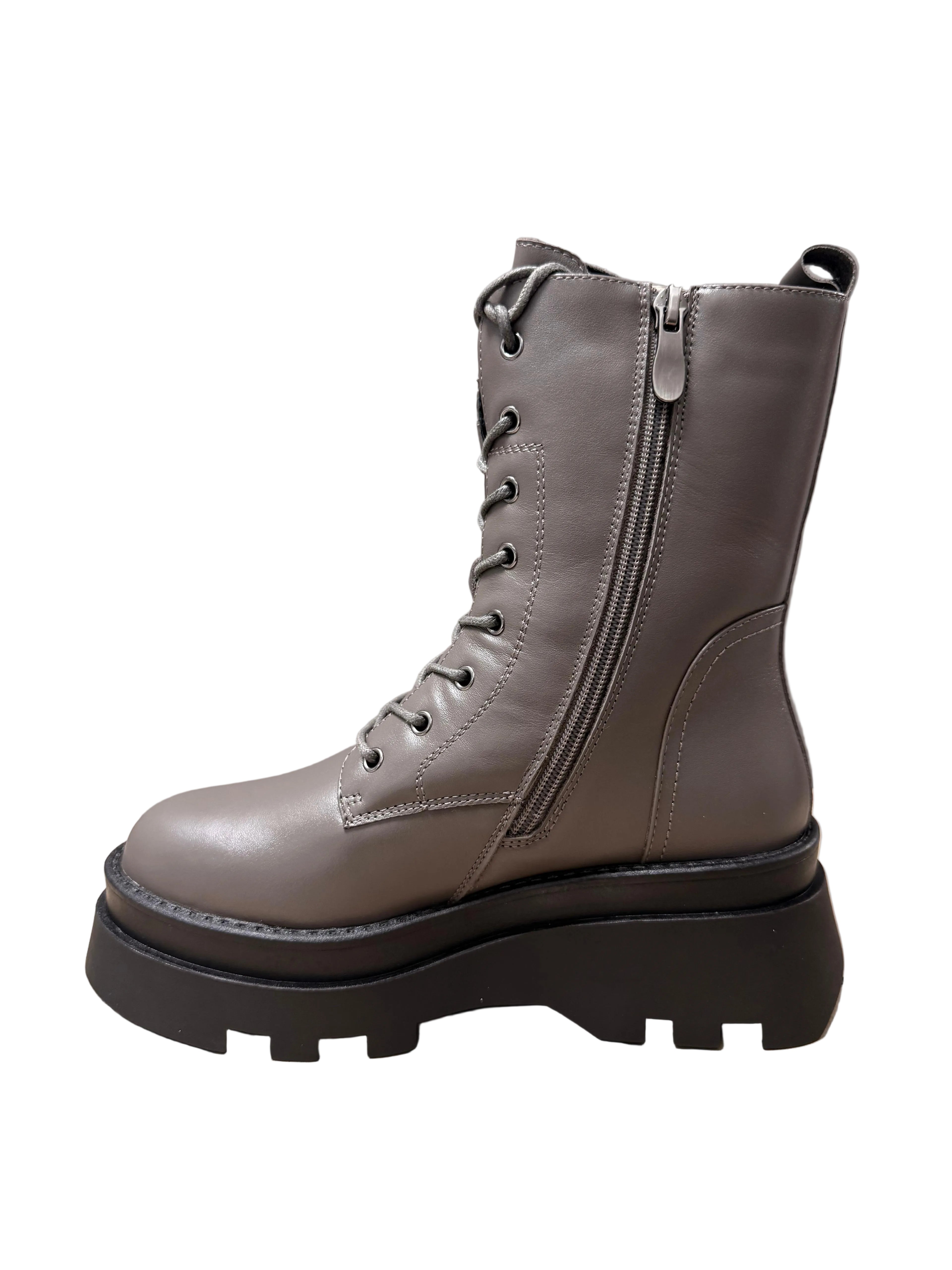 Ghete Piele Naturala P539-L1123R-1 Khaki - Betina Scarpe